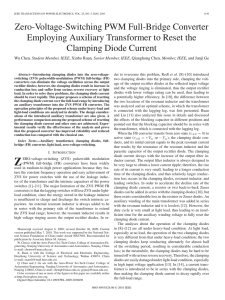 Zero-Voltage-Switching PWM Full-Bridge Converter Employing