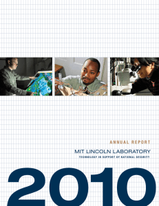 annual report - MIT Lincoln Laboratory