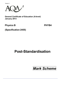 A-level Physics B Mark scheme Unit 04