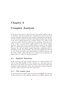 Chapter 2 Complex Analysis