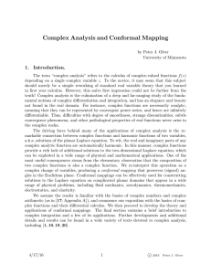 Complex Analysis and Conformal Mapping