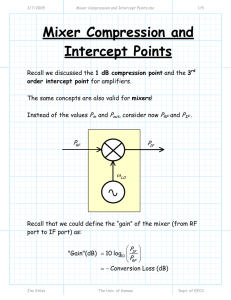 Mixer Compression and Intercept Points