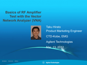 Basics of RF Amplifier Test with the Vector Network