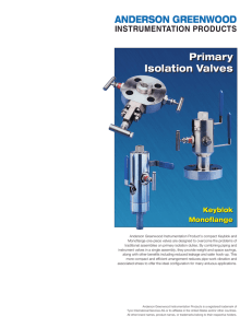 Primary Isolation Valves