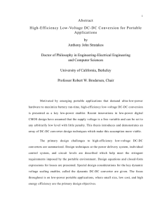 Abstract High-Efficiency Low-Voltage DC