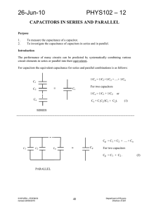 CAPACITORS IN SERIES AND PARALLEL