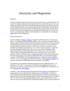 Experiment 5 - Electricity and Magnetism