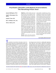 Psychiatric Disorders and Repeat Incarcerations: The Revolving