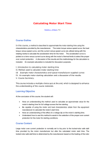 Calculating Motor Start Time