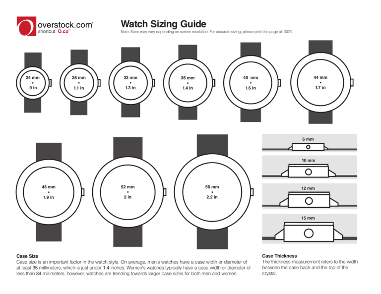 Watch Sizing Guide