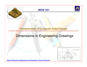 Dimensions in Engineering Drawings