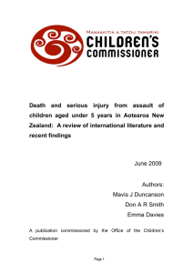 Death and serious injury - Office of the Children`s Commissioner