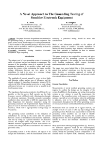 A Novel Approach to The Grounding Testing of Sensitive Electronic