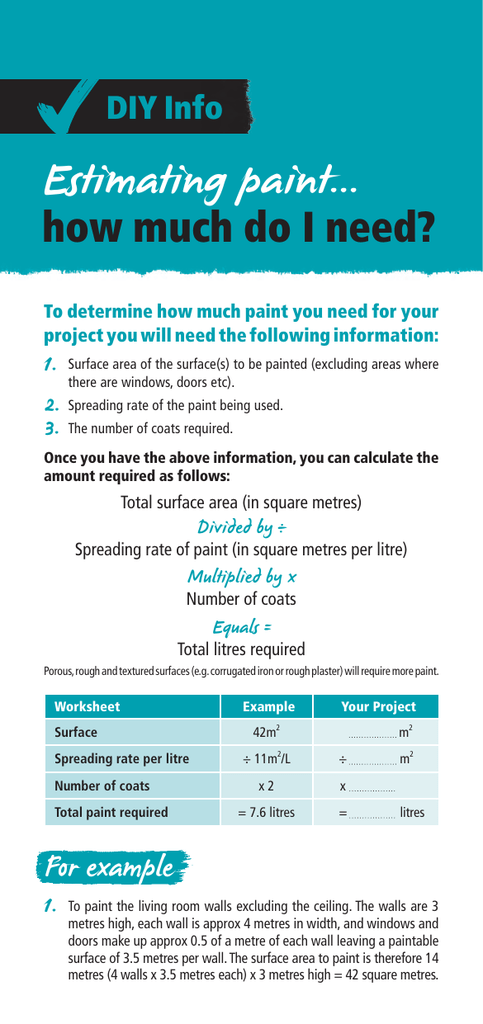 How To Estimate The Amount Of Paint Needed