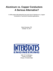 Aluminum vs. Copper Conductors A Serious Alternative?