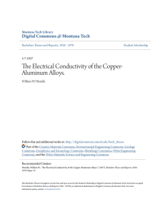 The Electrical Conductivity of the Copper-Aluminum Alloys.