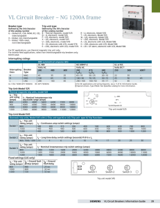 VL Circuit Breaker – NG 1200A frame