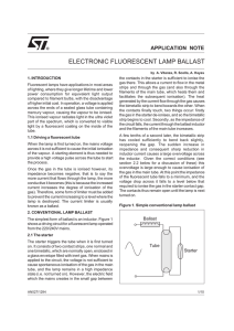 Electronic fluorescent lamp ballast