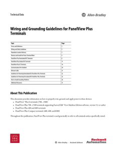 Wiring and Grounding Guidelines for PanelView Plus Terminals