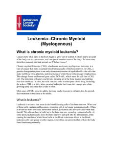 Leukemia--Chronic Myeloid (Myelogenous)
