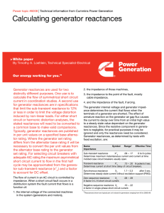 Calculating generator reactances