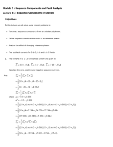 Lecture 11 : Sequence Components (Tutorial)