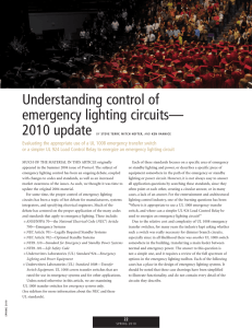 understanding control of emergency lighting circuits