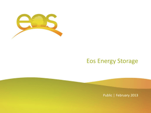 public presentation - Eos Energy Storage