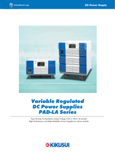 Variable Regulated DC Power Supplies PAD-LA Series