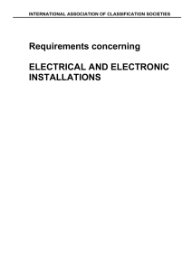 Requirements concerning ELECTRICAL AND ELECTRONIC