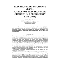 electrostatic discharge (esd) – sources of electrostatic charges in a