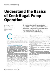 Understand the Basics of Centrifugal Pump Operation