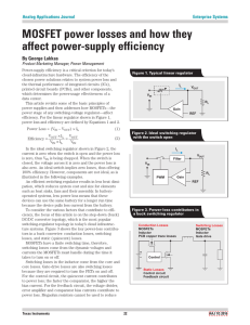 MOSFET power losses and how they affect power