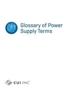 Glossary of Power Supply Terms | CUI Inc