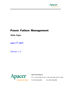 Power Failure Management