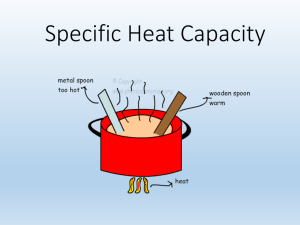 1.3 Specific Heat Capacity