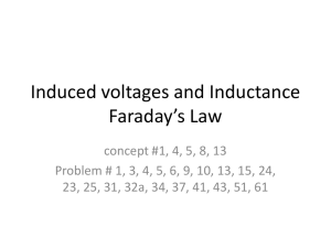 Induced voltages and Inductance Faraday`s Law