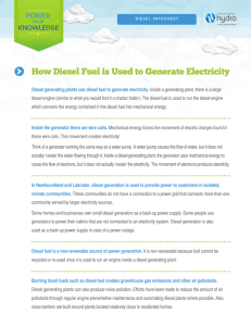 How Diesel Fuel is Used to Generate Electricity