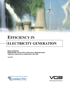 efficiency in electricity generation