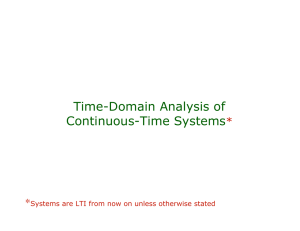 Time-Domain Analysis of Continuous