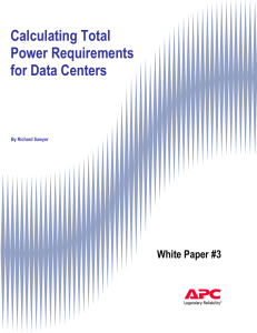 Calculating Total Power Requirements for Data