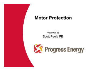 Motor Protection - Progress Energy