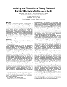 Modeling and Simulation of Steady State and Transient