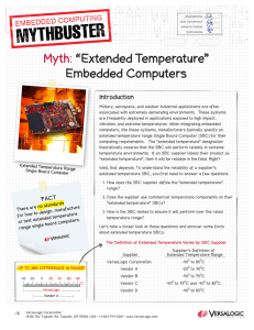Myth: "Extended Temperature" Embedded Computers