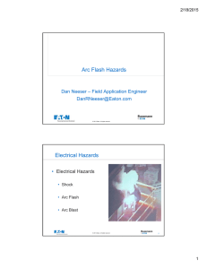 Arc Flash Hazards Electrical Hazards