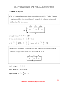 CHAPTER 36 SERIES AND PARALLEL NETWORKS