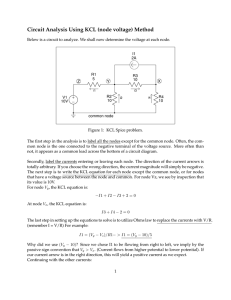 Circuit Analysis Using KCL (node voltage) Method