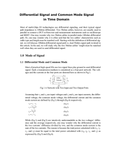 Differential Signal and Common Mode Signal in Time Domain 1.0