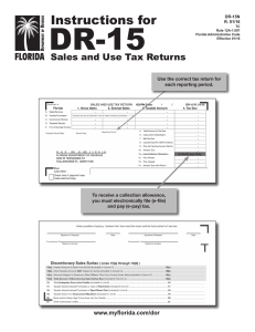 Sales and Use Tax Returns - Florida Department of Revenue