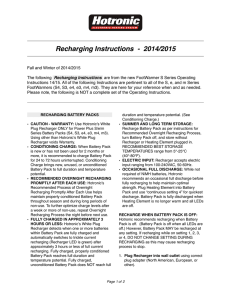 Recharging Instructions - 2014/2015